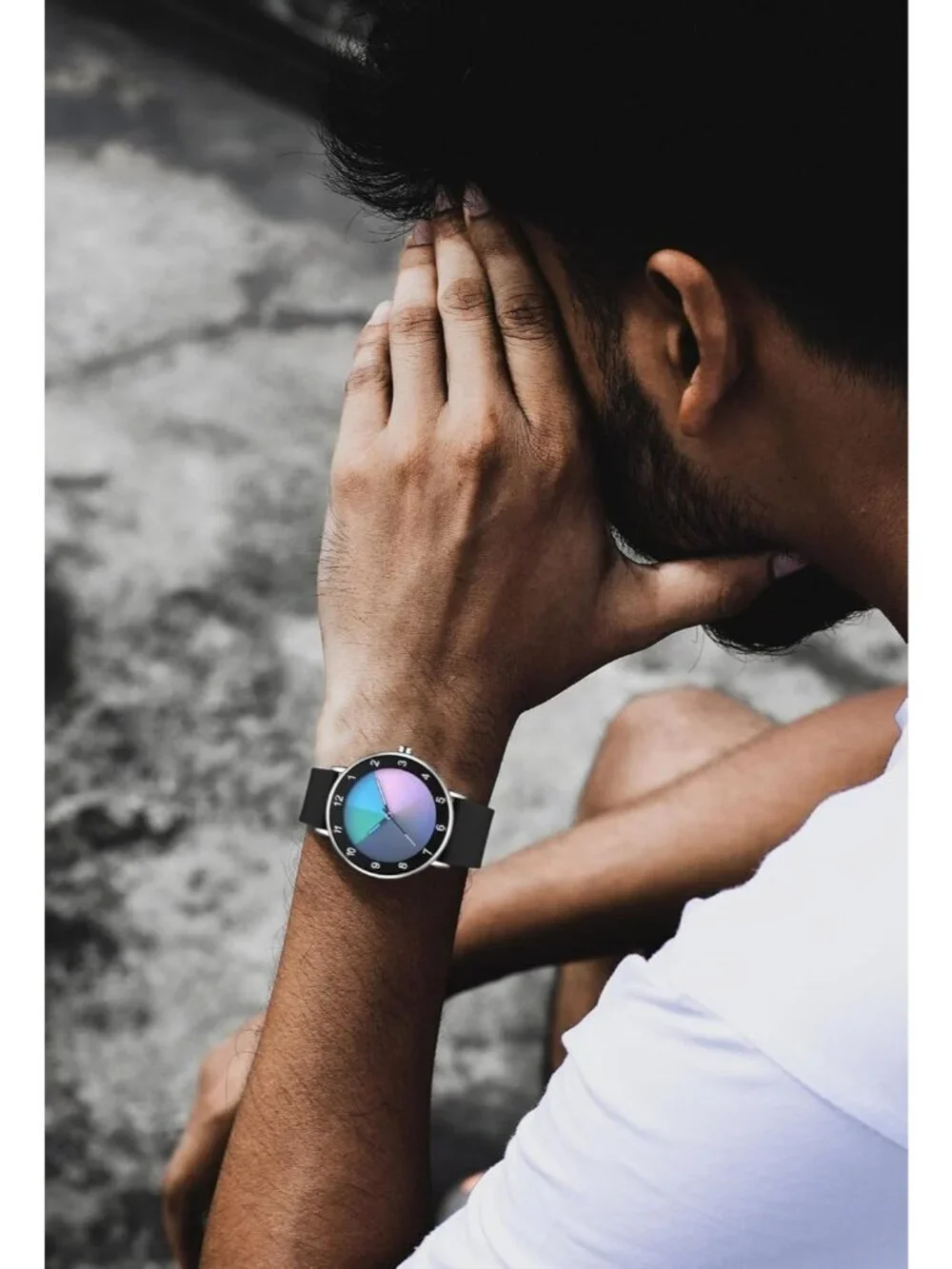 Unisex Black Analog Quartz Creative Original Design Unique Casual Wrist Watch